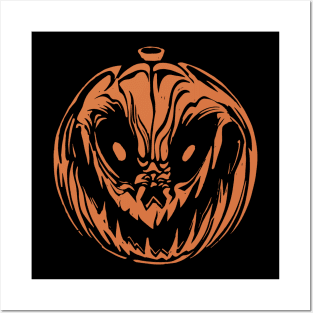 Menacing Pumpkin Grin Posters and Art